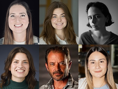 Lauren Caruba, Marin Wolf, Azul Sordo, Emily Brindley, Michael Hogue and Maria Ramos Pacheco